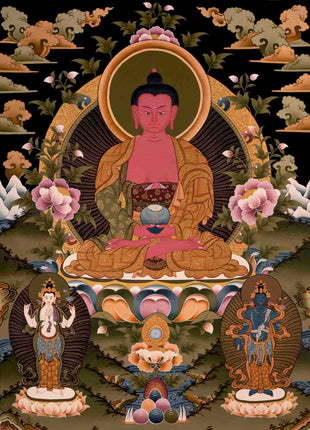 Amitabha Buddha Thangka | Religious Buddhist Art | Wall Decors