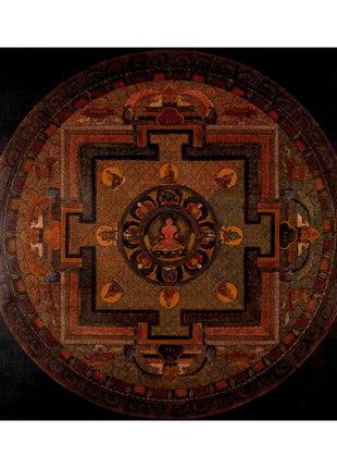 Amitayus Buddha Mandala | Traditional Tibetan Thangka | Wall Decors