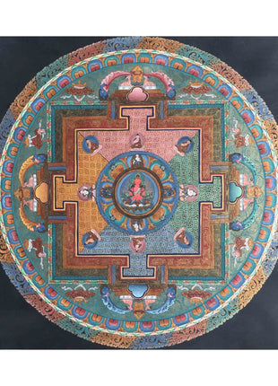 Amitayus mandala thangka | Handmade Sacred Thangka Painting