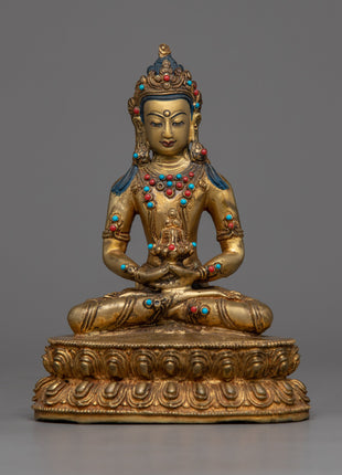 Gold Amitayus Buddha Statue