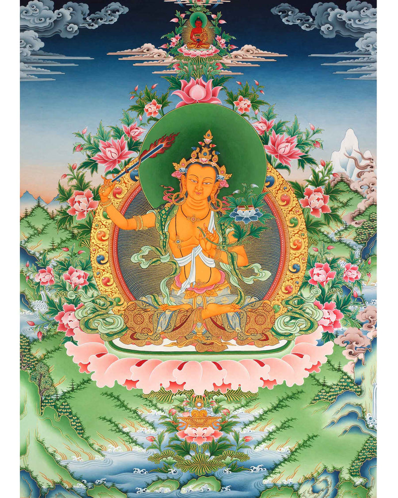 Arya Boddhisattva Manjushri Thangka | Wrathful Deity