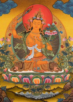Arya Manjushre Thangka | Vajrayana Buddhism Painting