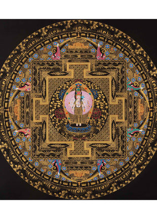 Avalokiteshvara Mandala |Wheel of Time Thangka | Kalachakra Mandala Wall Hanging