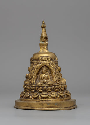 Stupa Shape Ghanta | Handcrafted Brass Bell