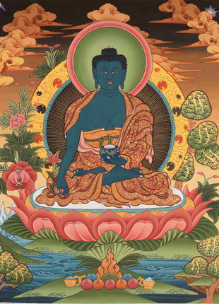 Bhaisajyaguru Thangka | Medicine Buddha | Wall Decors
