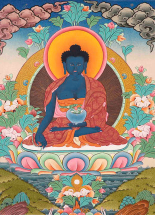 Bhaisajyaguru Thangka | Wall Hanging Medicine Buddha Decoration