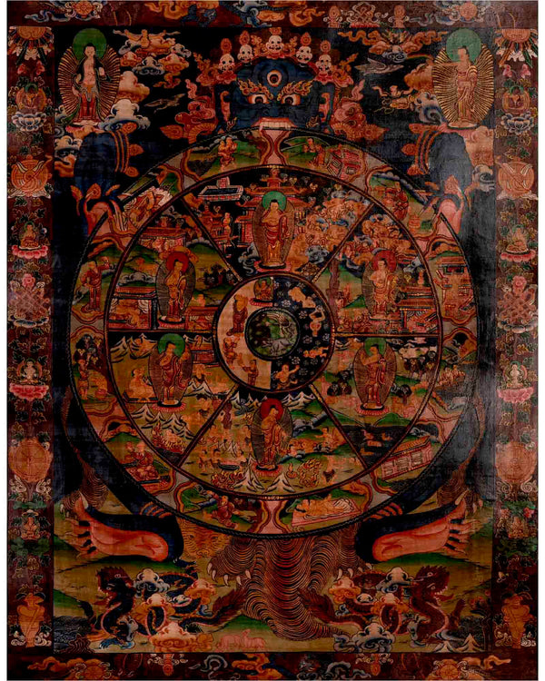 Bhavachakra Thangka | Tibetan Traditional Art | Wall Decors