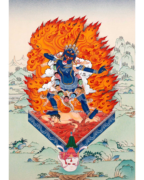 Blue Tara Ekajati Thangka