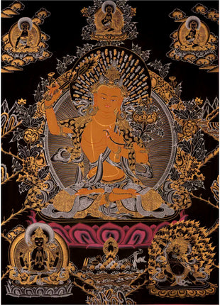 Bodhisattva Manjushree Thangka | Buddhist Art Painting