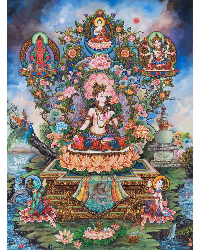 Bodhisattva White Tara | Nevari Art Style