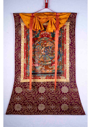 Brocaded Wheel Of Life Thangka