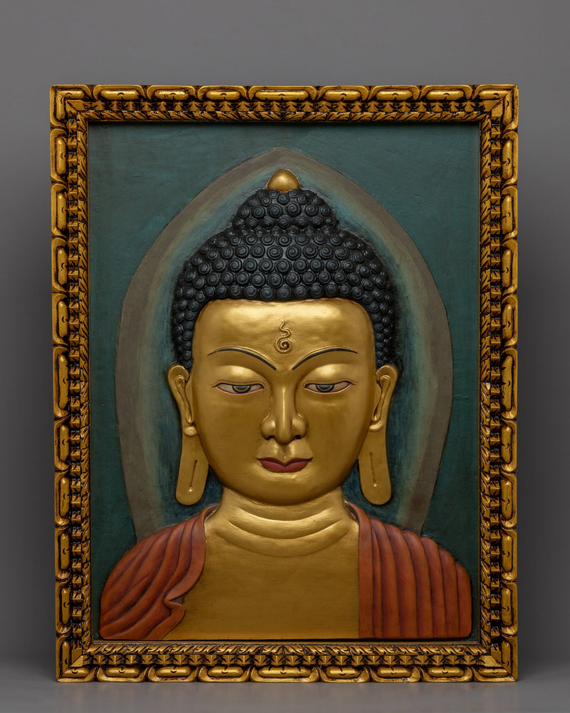 Art Deco Relief of Buddha Head | Wall Art