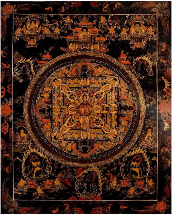 Buddha Mandala Art | Traditional Tibetan Thangka | Wall Decors