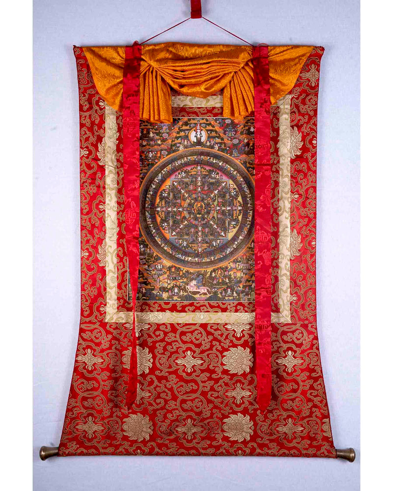 Brocade Mounted Buddha Mandala