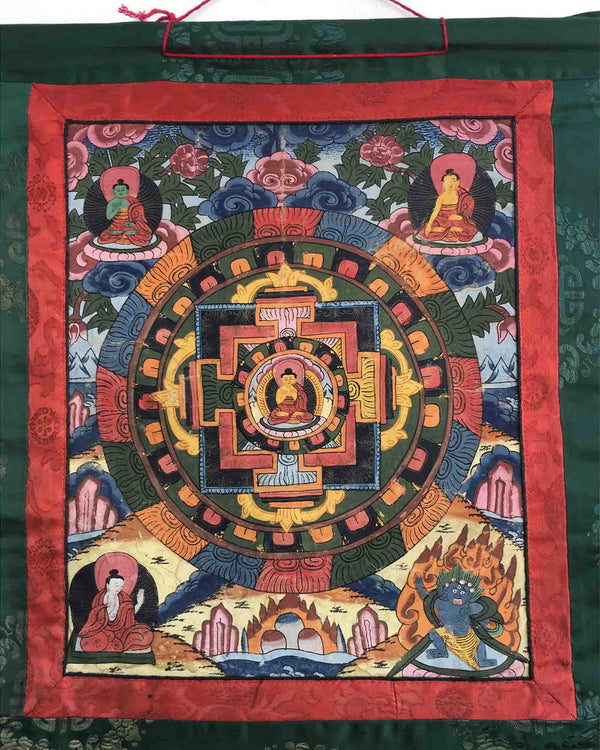 Buddha Mandala | Tibetan Traditional Thangka | Wall Hanging Decors