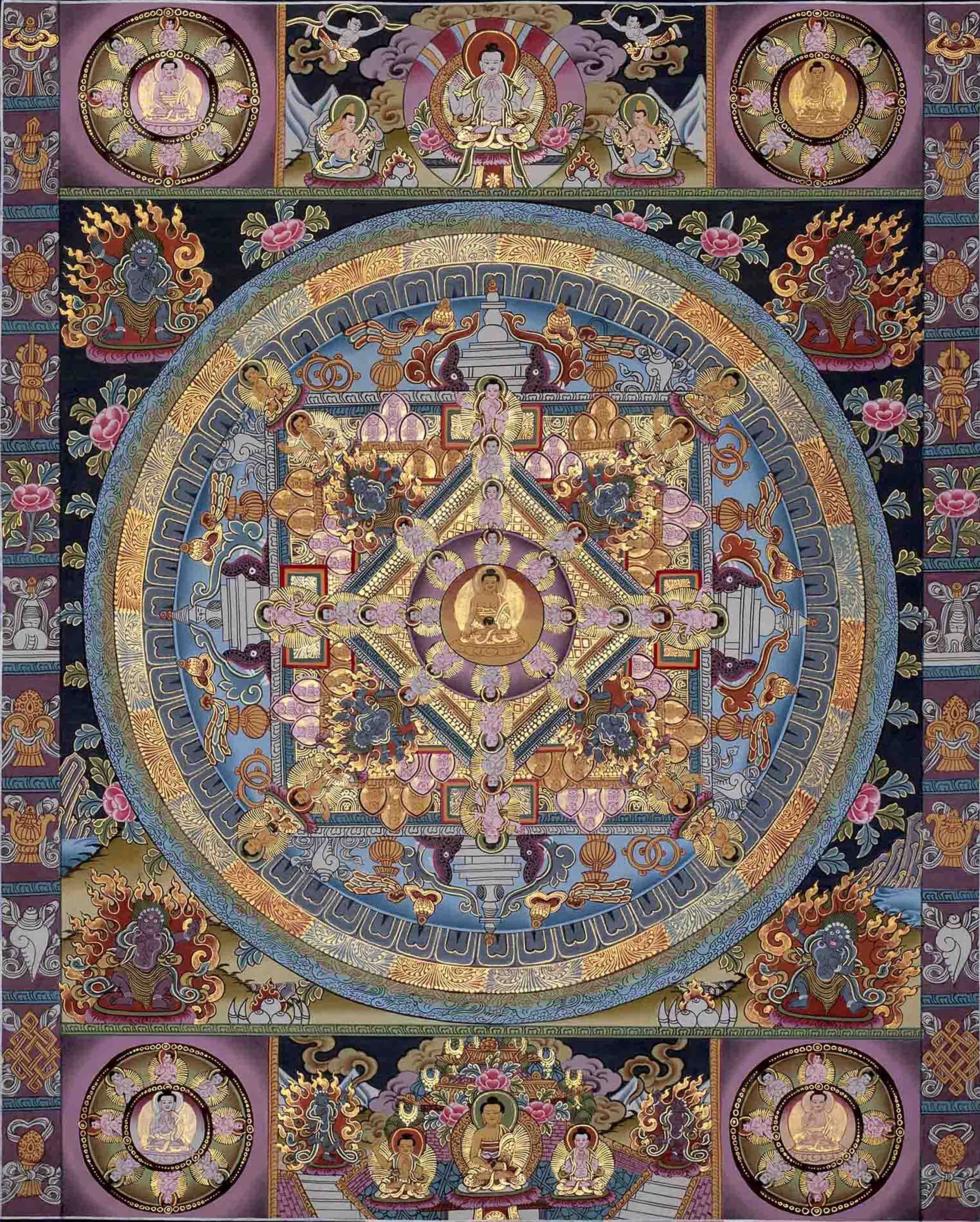 Original Hand painted Buddha Mandala