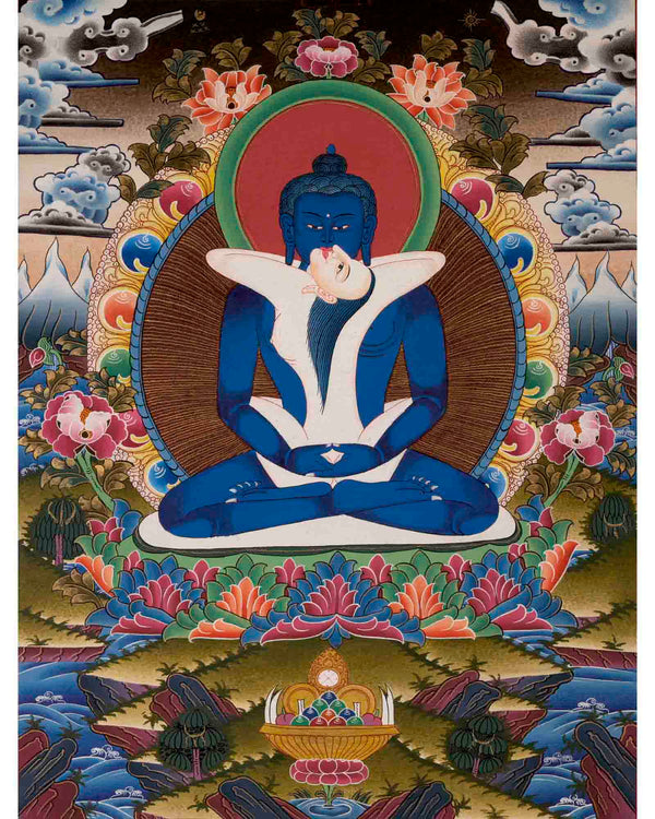 Buddha Samantabhadra Thangka | Traditional Painting | Wall Decors