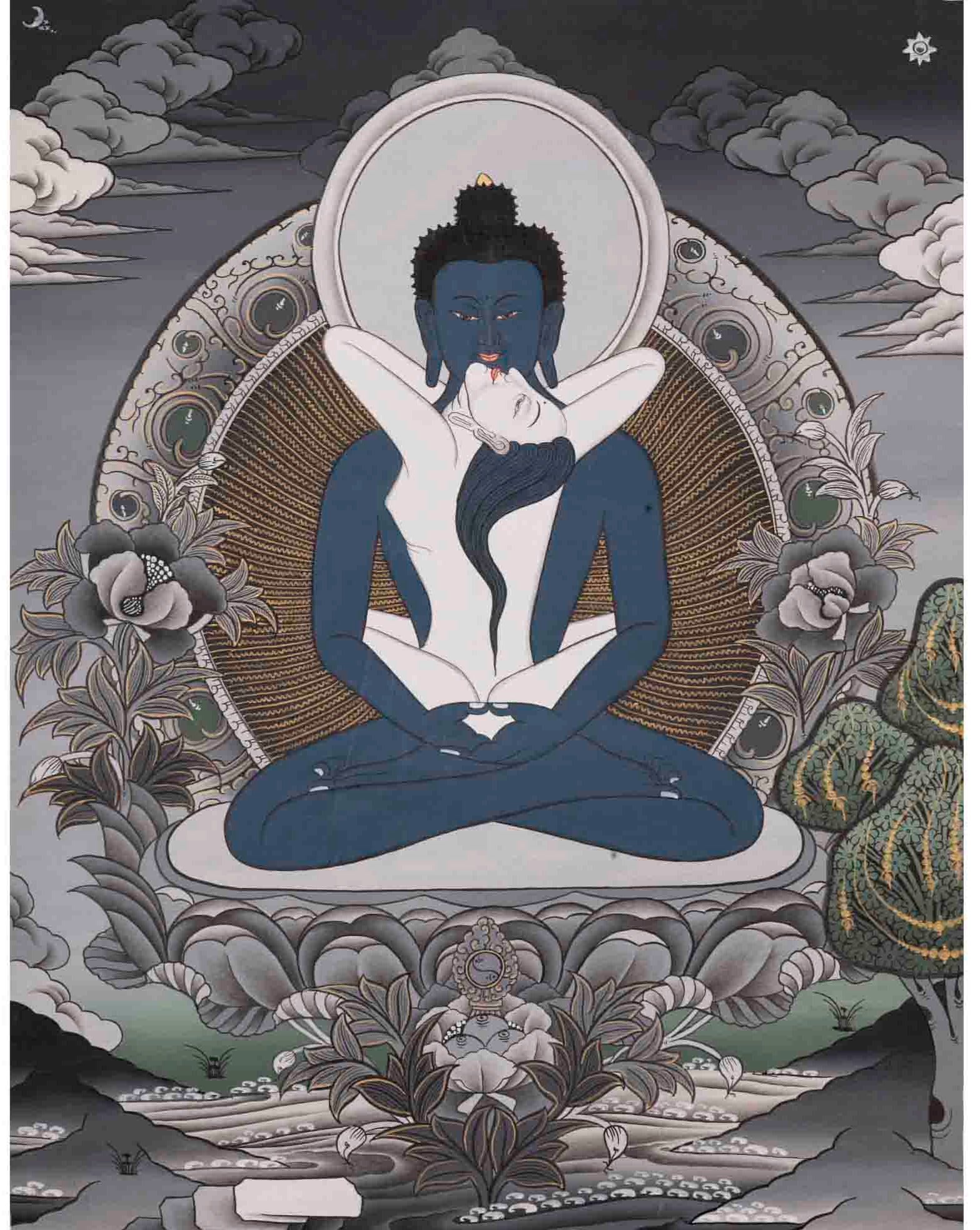 Buddha Samantabhadra Thangka | Traditional Tibetan Art | Wall Decors