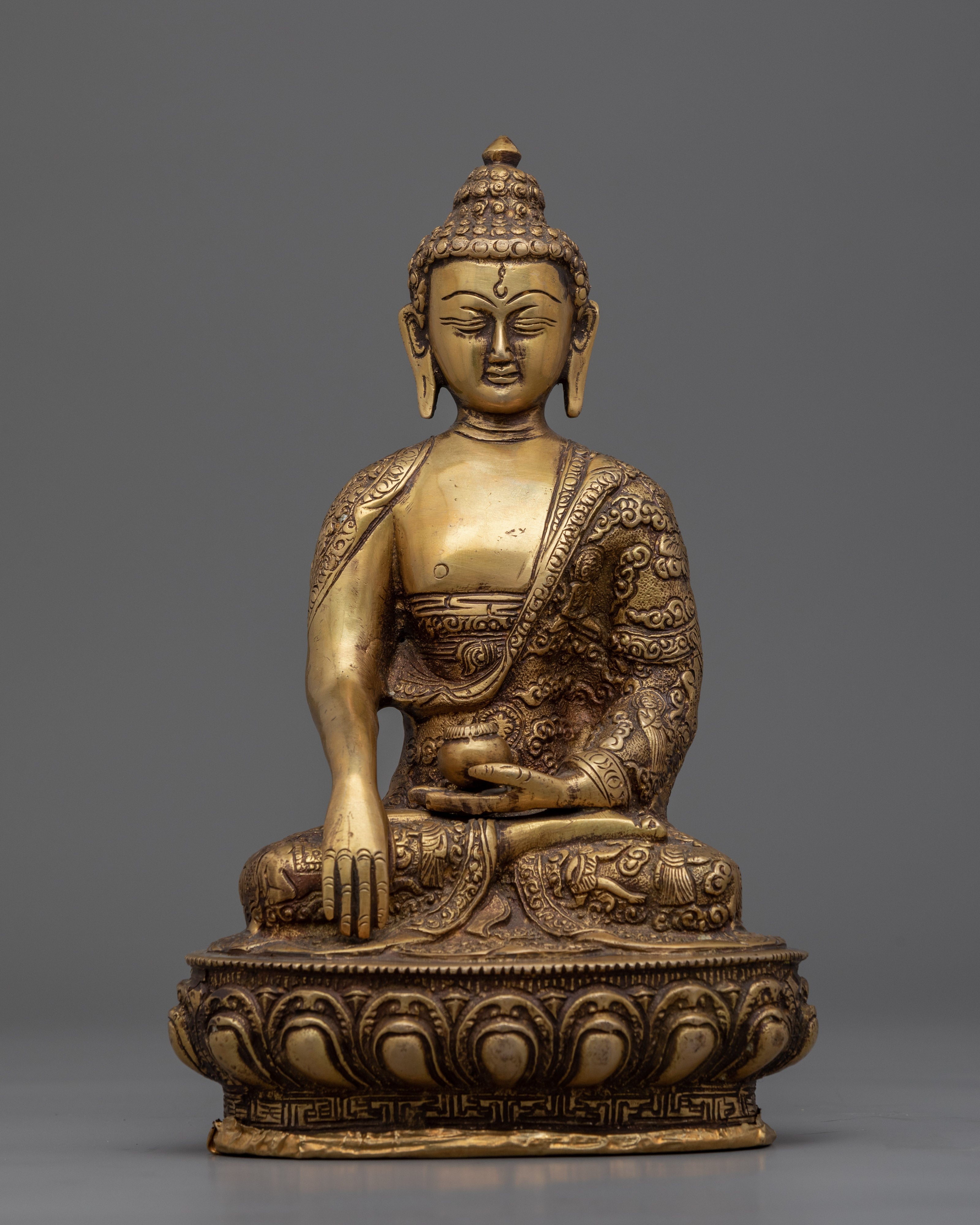 Buddha Shakyamuni Mantra Practice Statue | Handmade Art Collection