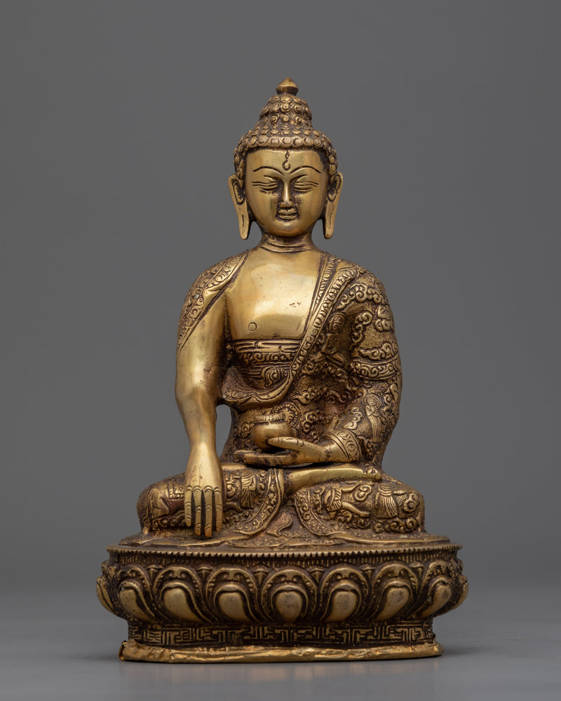 Buddha Shakyamuni Mantra Practice Statue | Handmade Art Collection