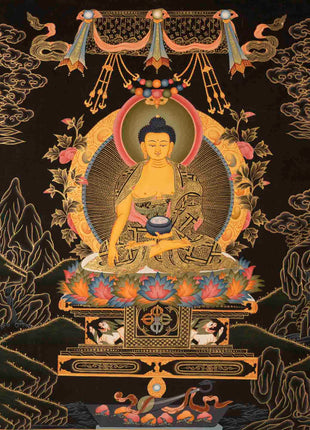 Buddha Shakyamuni Thangka | Buddha Seated in Meditation