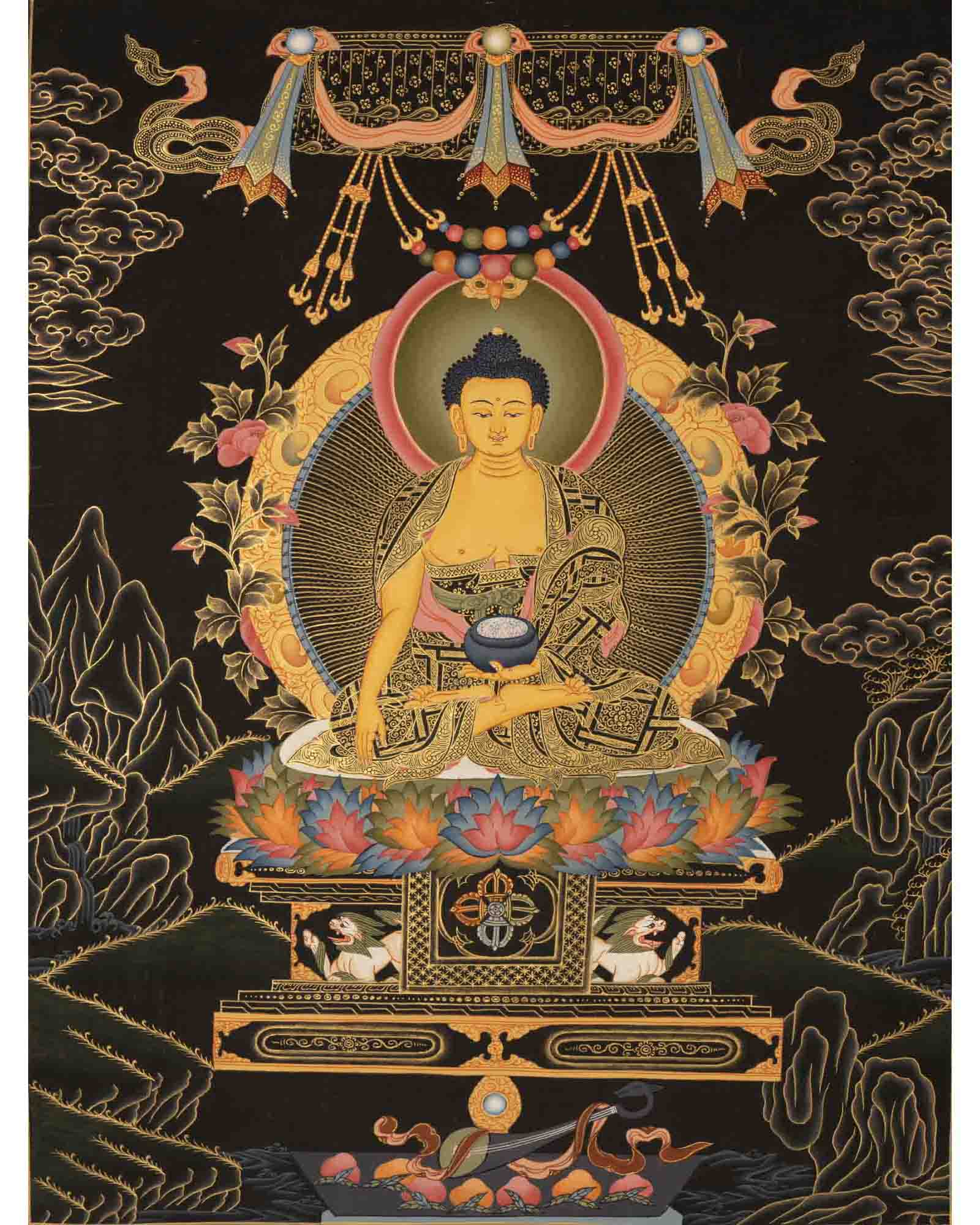Buddha Shakyamuni Thangka | Buddha Seated in Meditation