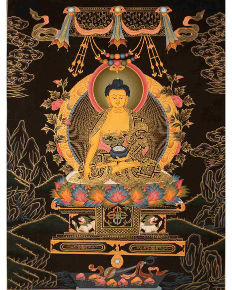 Buddha Shakyamuni Thangka | Buddha Seated in Meditation