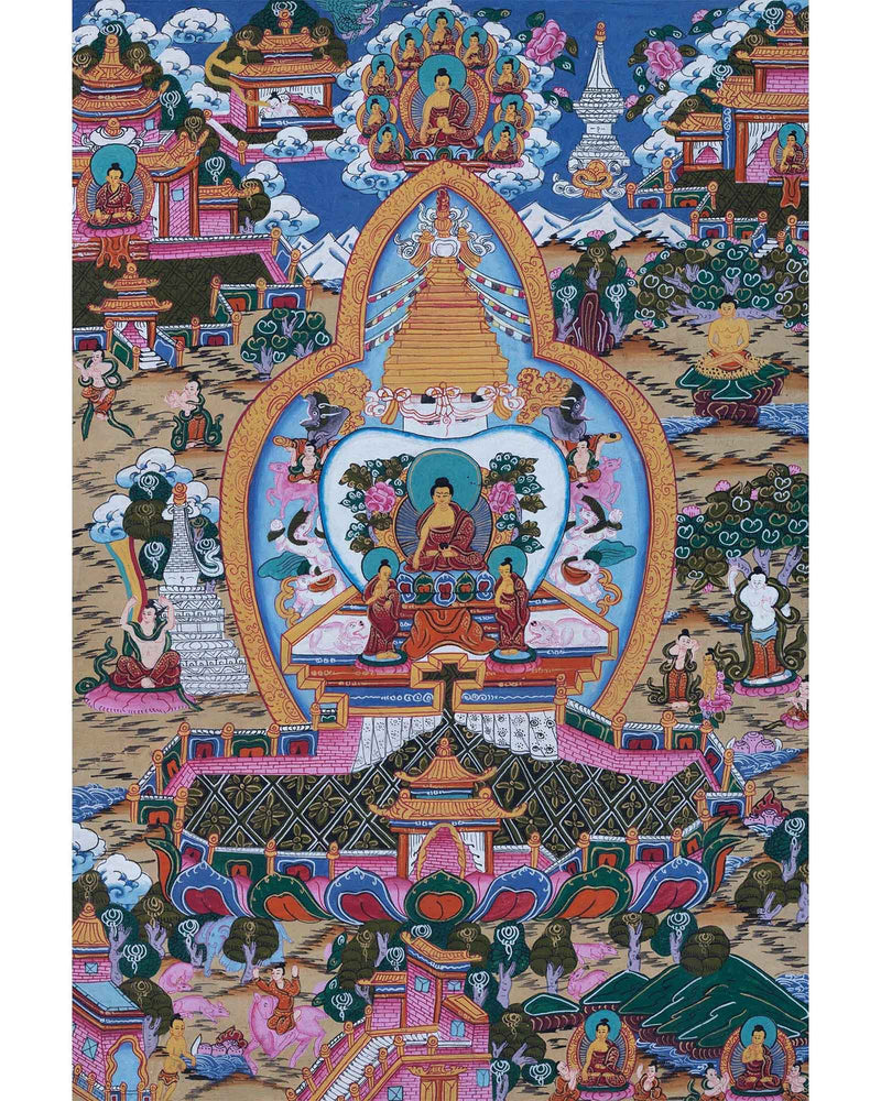 Buddhist Stupa Thangka Painting | Religious Artifacts |