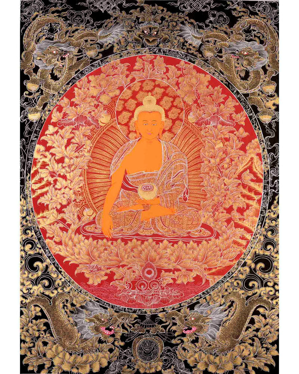 Buddha Thangka | Shakyamuni Buddha | Handpainted Traditional Art