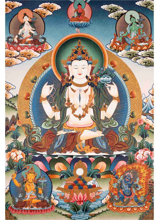 Buddhist Avalokiteshvara Chengrezig | Wall Decoration Thangka Painting