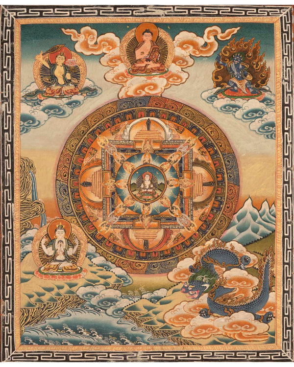 Buddhist Mandala Thangka | Traditional Tibetan Art