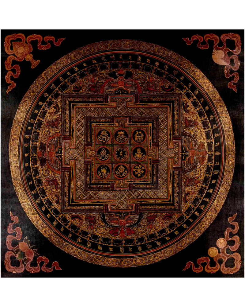 Buddhist Mandala Thangka | Religious Tibetan Art | Wall Decors
