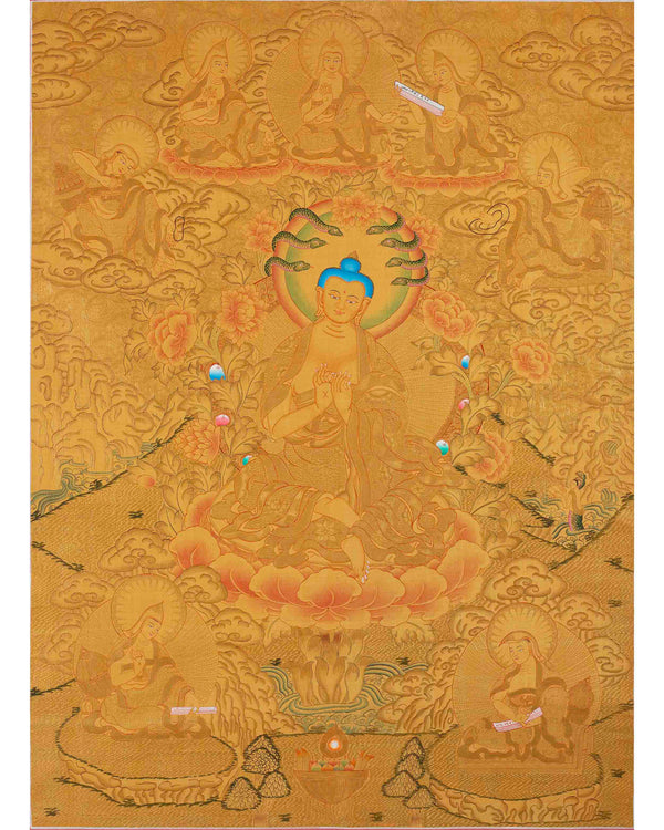 Nagarjuna The Great Buddhist Master's Thangka Painting