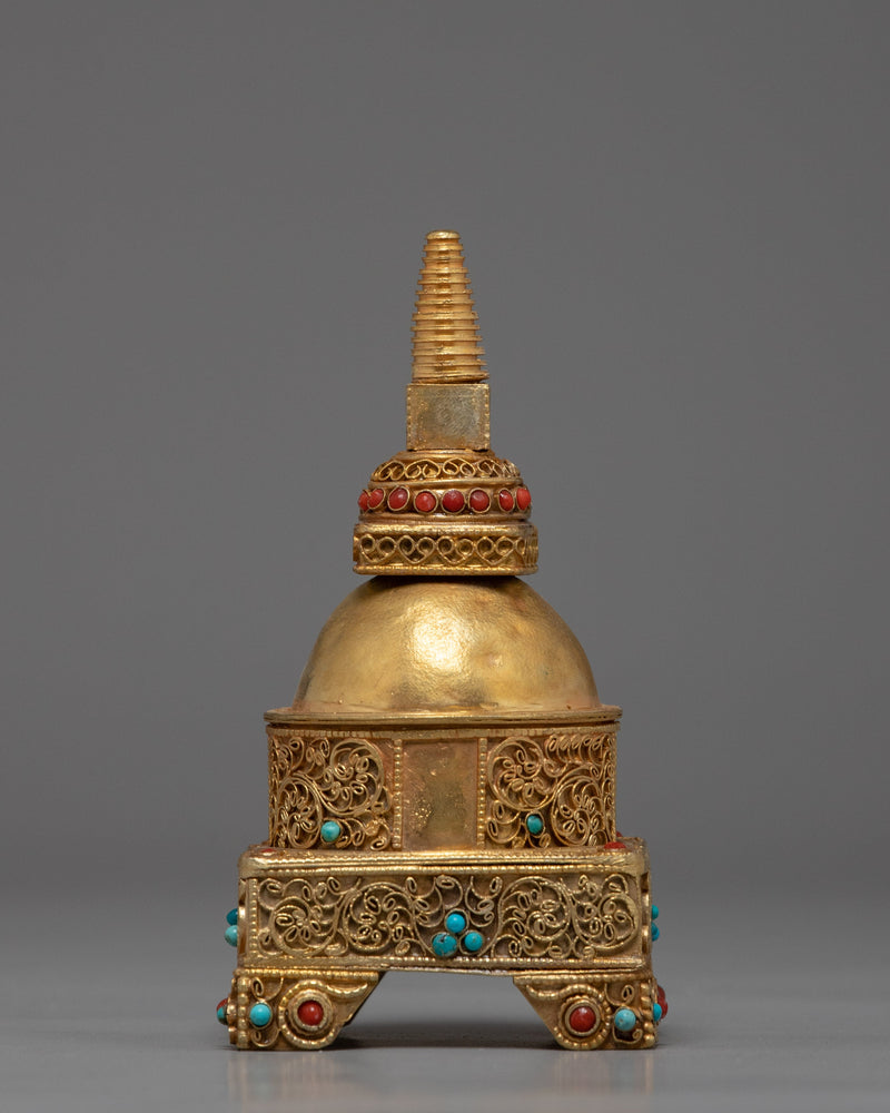 Buddhist Relic Stupa | Religious Artifacts | Handcarved Zen Decors