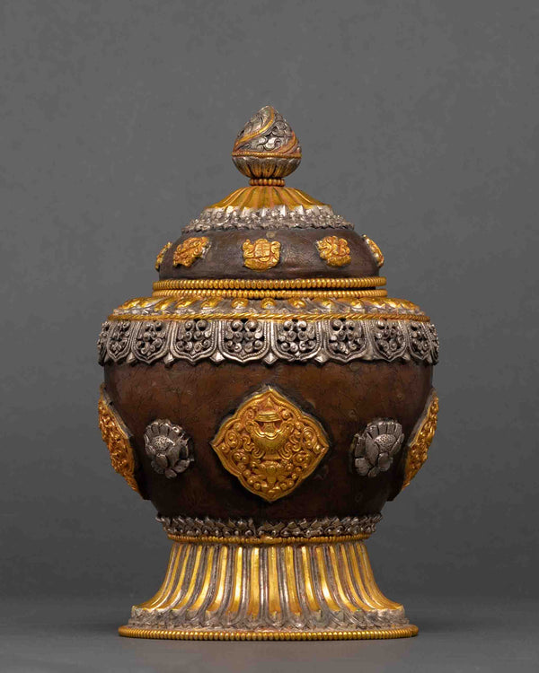 Buddhist Rice Pot | Religious Offering Bowl | Ritual Objects