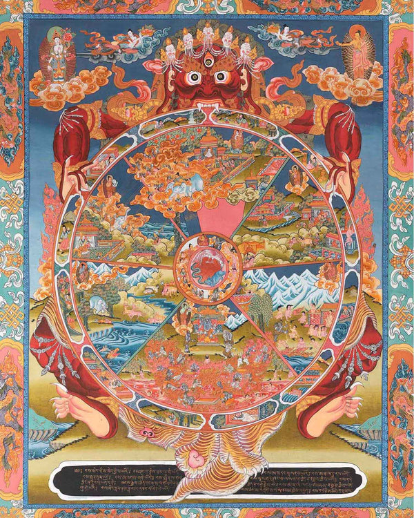 Buddhist Wheel Of Life | Bhavachakra Thangka | Buddhist Art