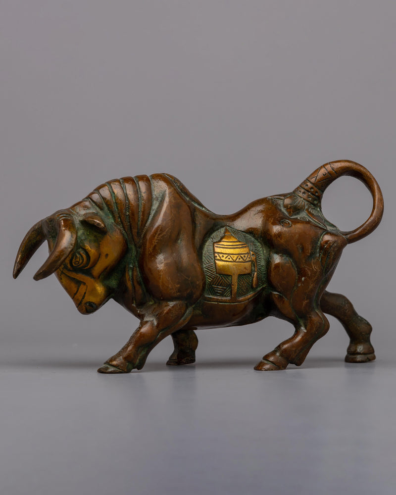 Brass Bull Statue