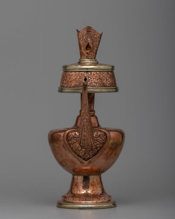 Bhumba Copper and Brass Vase | Sacred Buddhist Ritual Vase