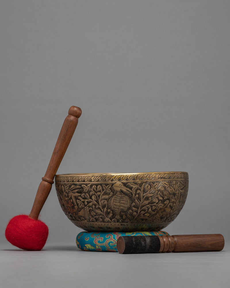 Nepalese Carved Singing Bowl