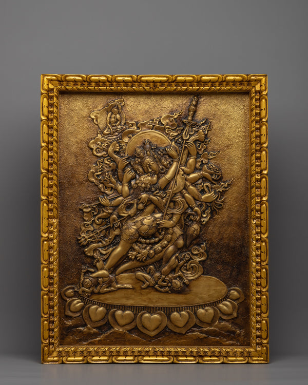 Chakrasamvara Wooden Thangka