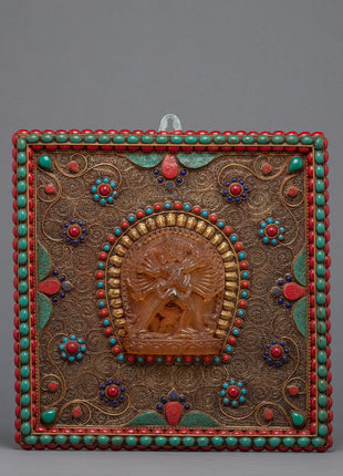 Chakrasamvara Thanka  For Wall Decor | Crystal Stone Statue