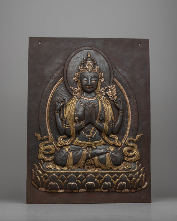 Chenrezig Bodhisattva Iron Wall Decor