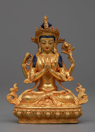 Miniature Chenrezig Sculpture