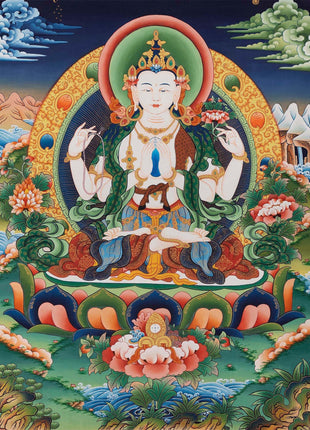 Chenrezig Thangka | Art Painting for Meditation