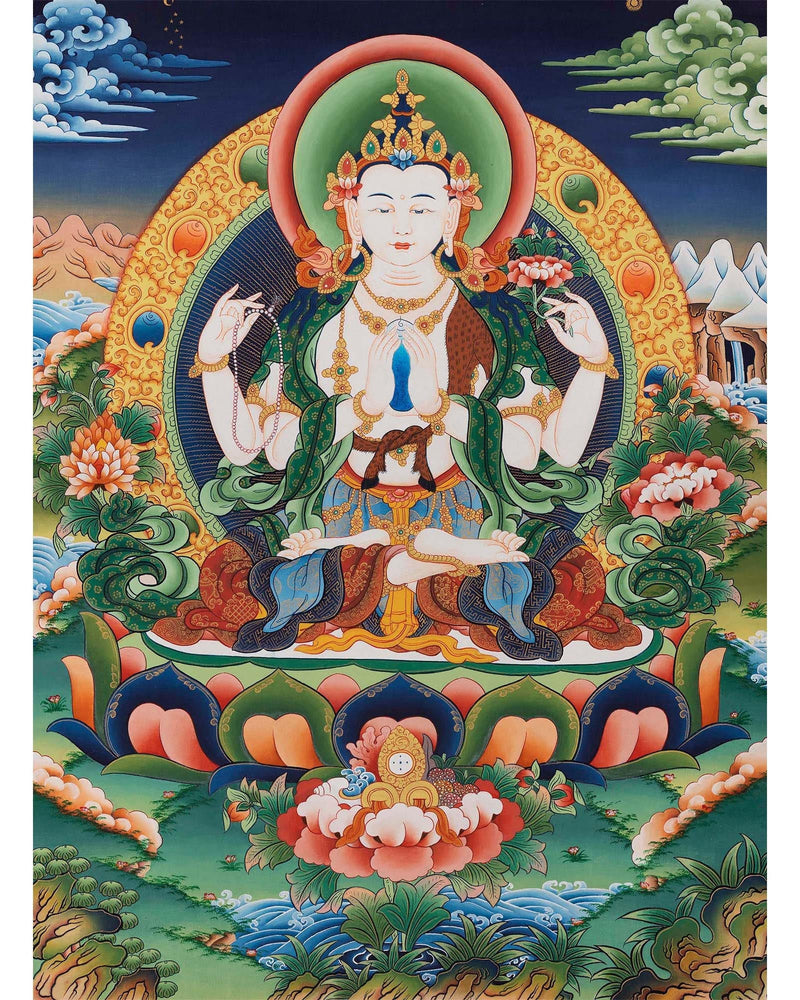 Chenrezig Thangka | Art Painting for Meditation