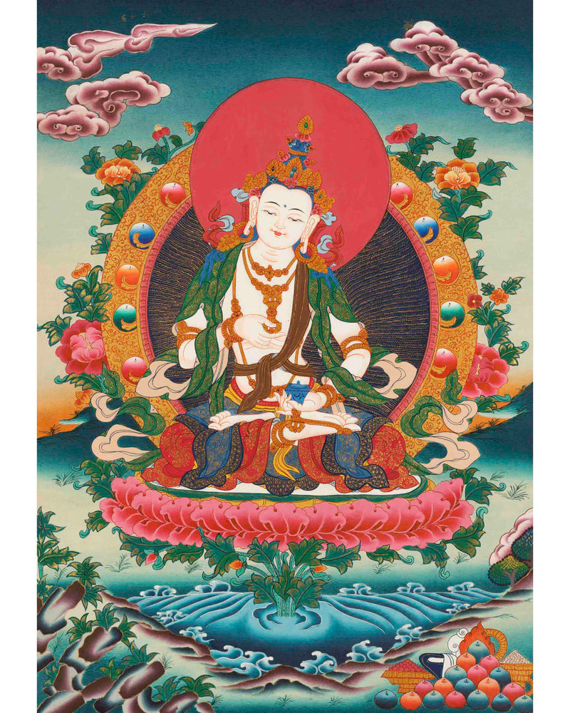 Colorful Vajarasattva Thangka | Mantra Deity