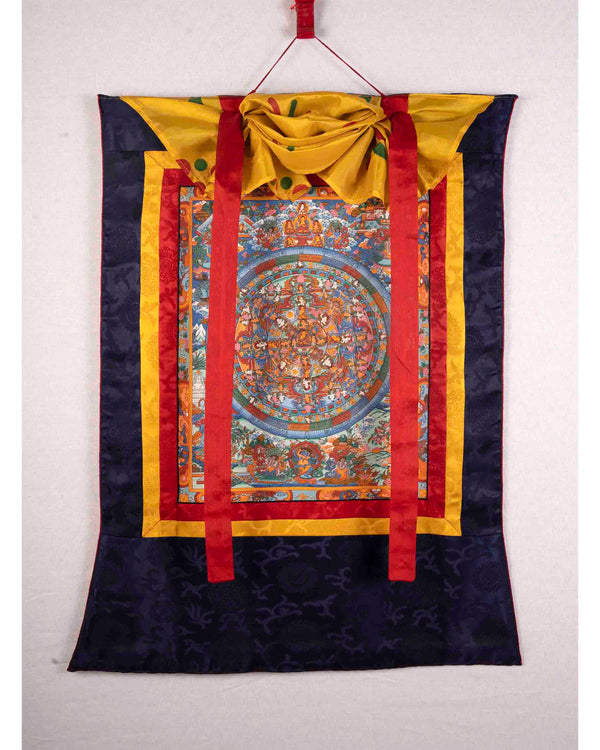 Colourful Buddha Mandala Thangka | Mindfulness Meditation Object