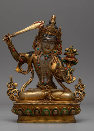 Crystal Manjushri Statue
