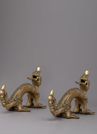 Dragon Brass Door Handles