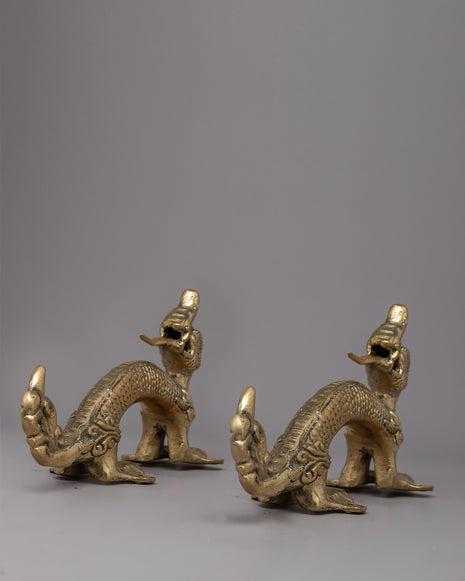 Dragon Brass Door Handles